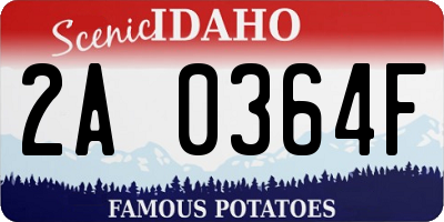 ID license plate 2A0364F
