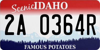 ID license plate 2A0364R
