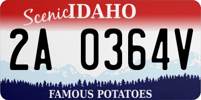 ID license plate 2A0364V