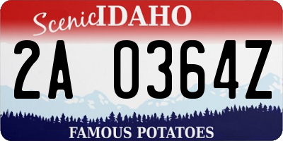 ID license plate 2A0364Z