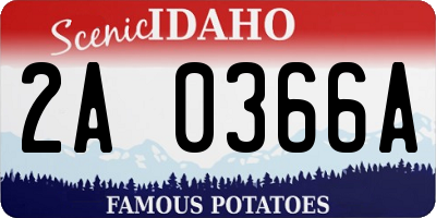 ID license plate 2A0366A