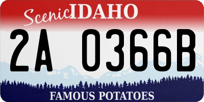 ID license plate 2A0366B