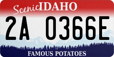 ID license plate 2A0366E
