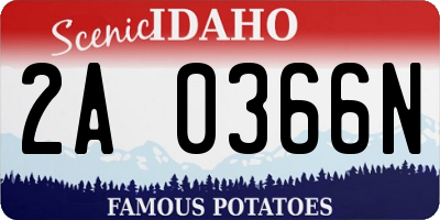ID license plate 2A0366N