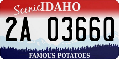 ID license plate 2A0366Q