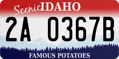 ID license plate 2A0367B