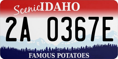 ID license plate 2A0367E