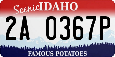 ID license plate 2A0367P