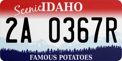 ID license plate 2A0367R
