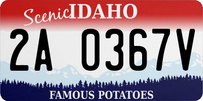ID license plate 2A0367V