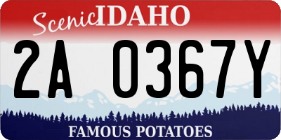 ID license plate 2A0367Y