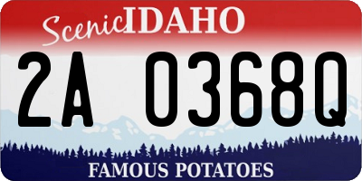 ID license plate 2A0368Q
