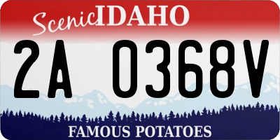 ID license plate 2A0368V