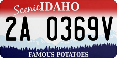 ID license plate 2A0369V