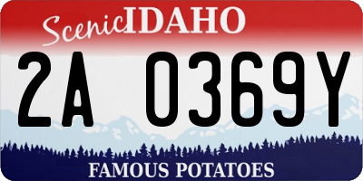 ID license plate 2A0369Y
