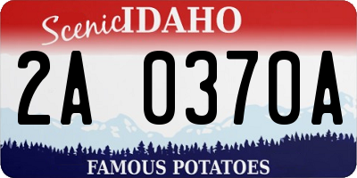 ID license plate 2A0370A
