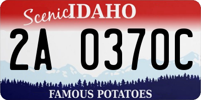 ID license plate 2A0370C