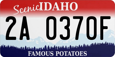 ID license plate 2A0370F
