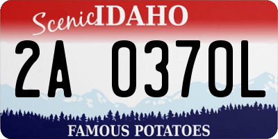 ID license plate 2A0370L