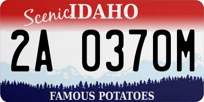 ID license plate 2A0370M