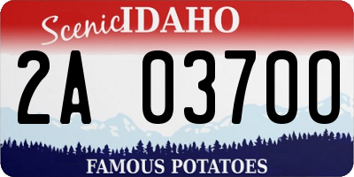ID license plate 2A0370O