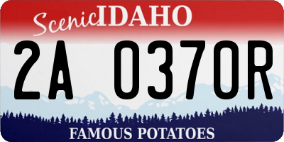 ID license plate 2A0370R
