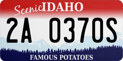 ID license plate 2A0370S