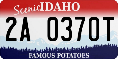 ID license plate 2A0370T