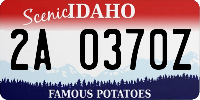 ID license plate 2A0370Z