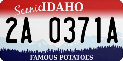 ID license plate 2A0371A