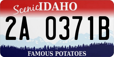 ID license plate 2A0371B
