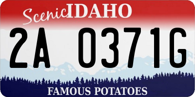 ID license plate 2A0371G