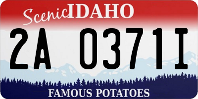 ID license plate 2A0371I