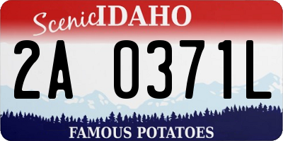 ID license plate 2A0371L