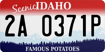 ID license plate 2A0371P