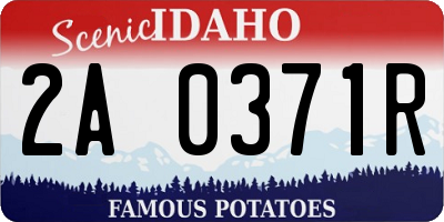 ID license plate 2A0371R