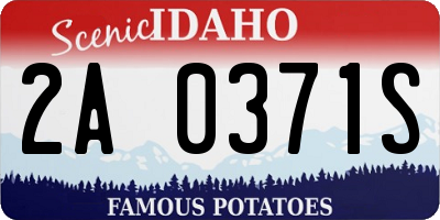 ID license plate 2A0371S