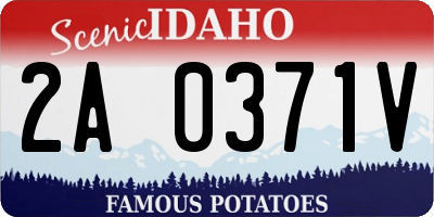 ID license plate 2A0371V