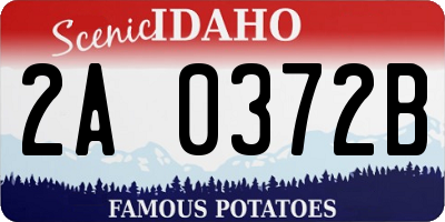 ID license plate 2A0372B