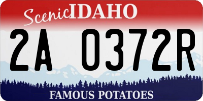 ID license plate 2A0372R