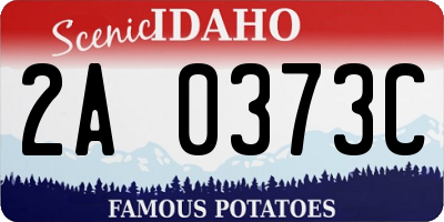 ID license plate 2A0373C
