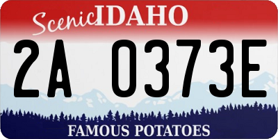 ID license plate 2A0373E