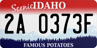 ID license plate 2A0373F