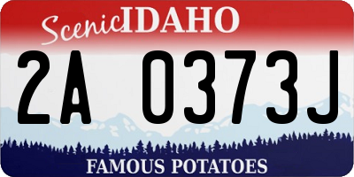 ID license plate 2A0373J