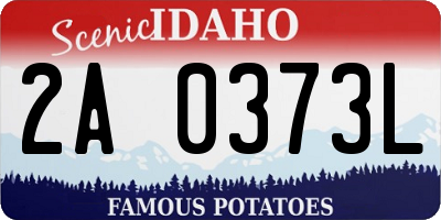 ID license plate 2A0373L