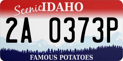 ID license plate 2A0373P