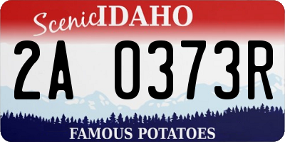 ID license plate 2A0373R
