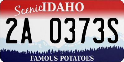 ID license plate 2A0373S