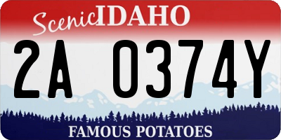 ID license plate 2A0374Y
