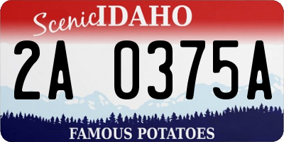ID license plate 2A0375A